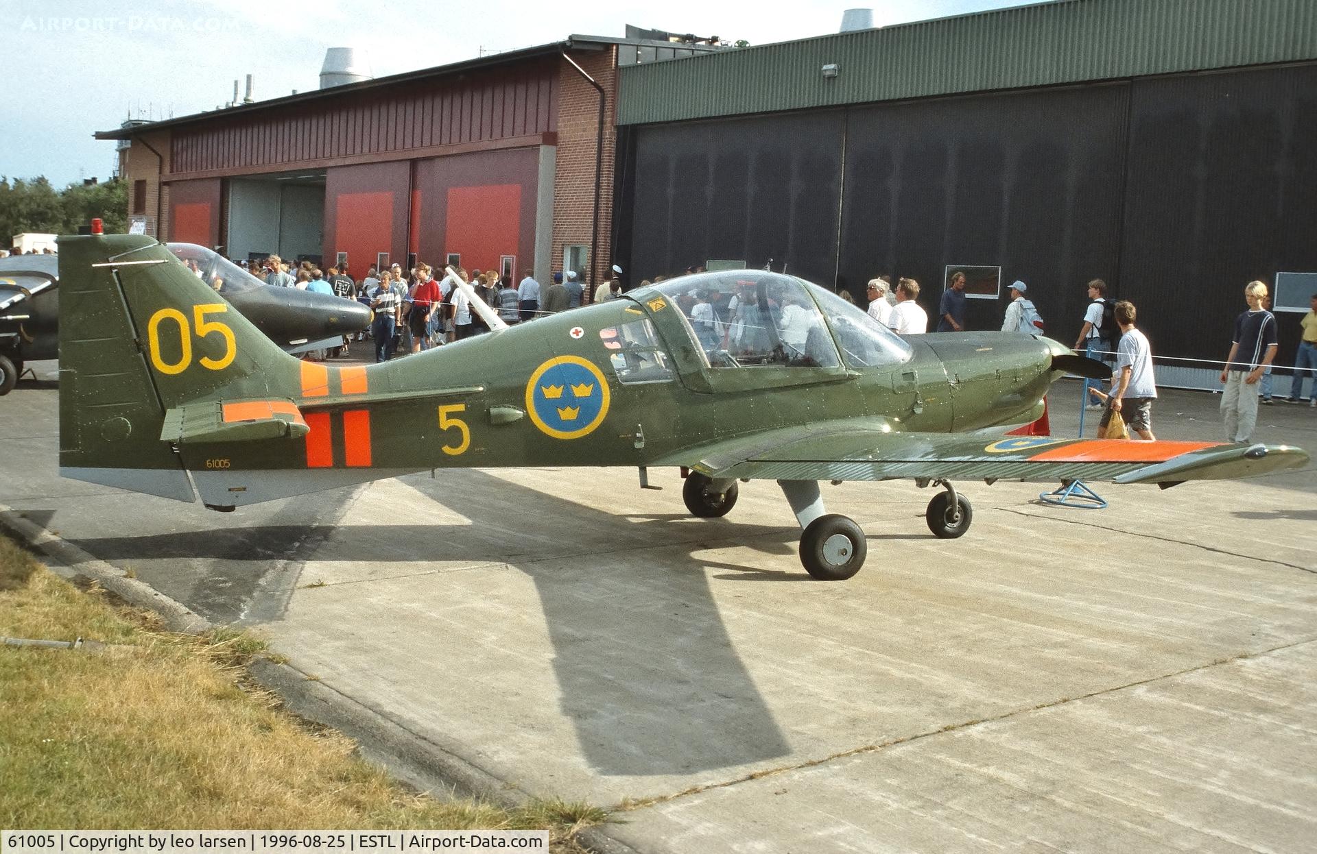 61005, 1971 Scottish Aviation Sk.61D Bulldog C/N 105, Ljungbyhed F.5 Air Base 25.8.1996