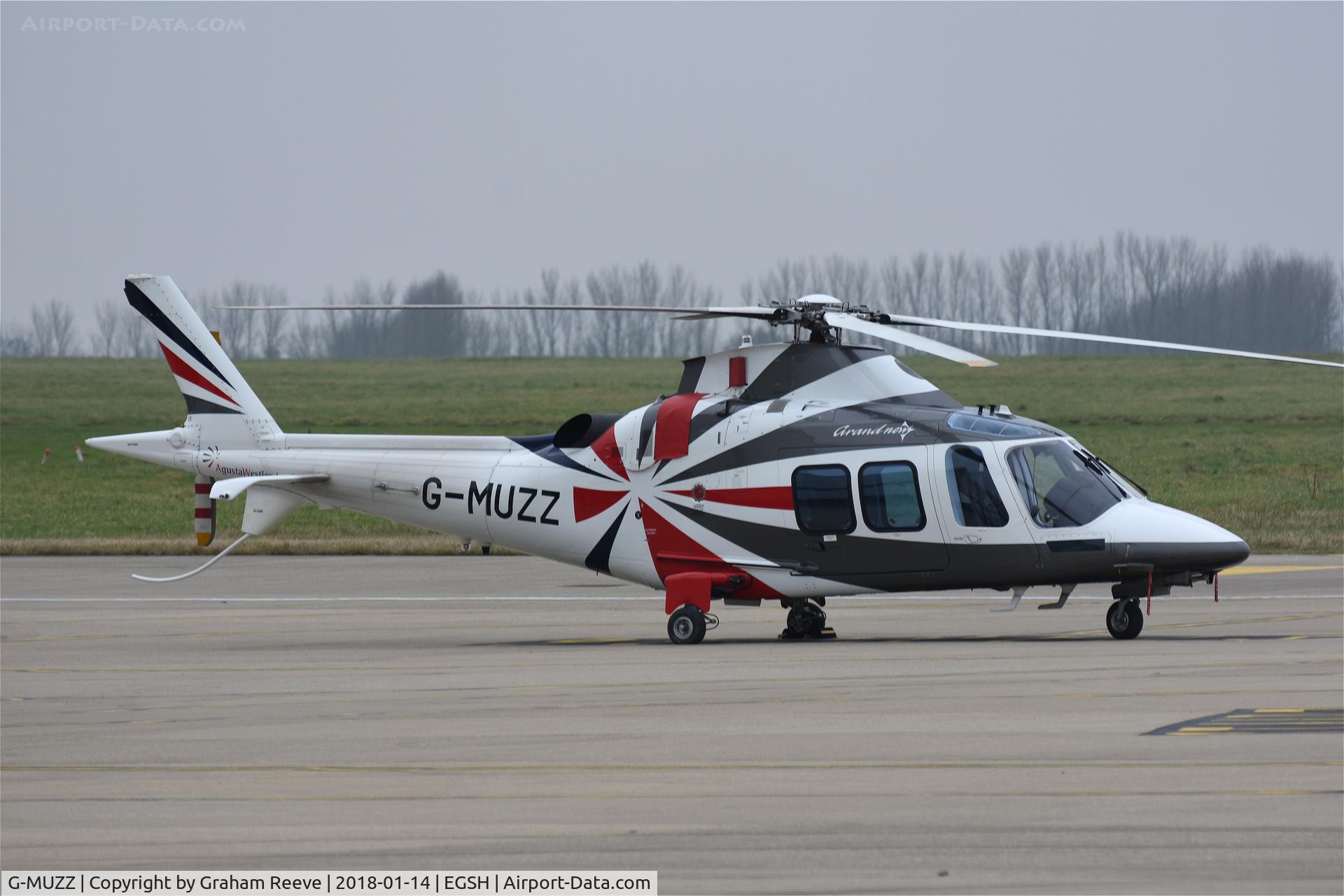 G-MUZZ, 2013 AgustaWestland AW-109SP GrandNew C/N 22325, Parked at Norwich.