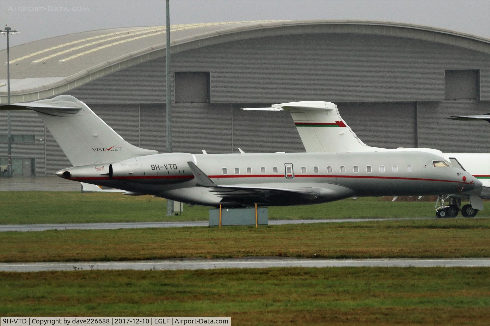 9H-VTD, 2017 Bombardier BD-700-1A10 Global 6000 C/N 9763, Vistajet BD700 Global 6000 at Farnborough - FAB
