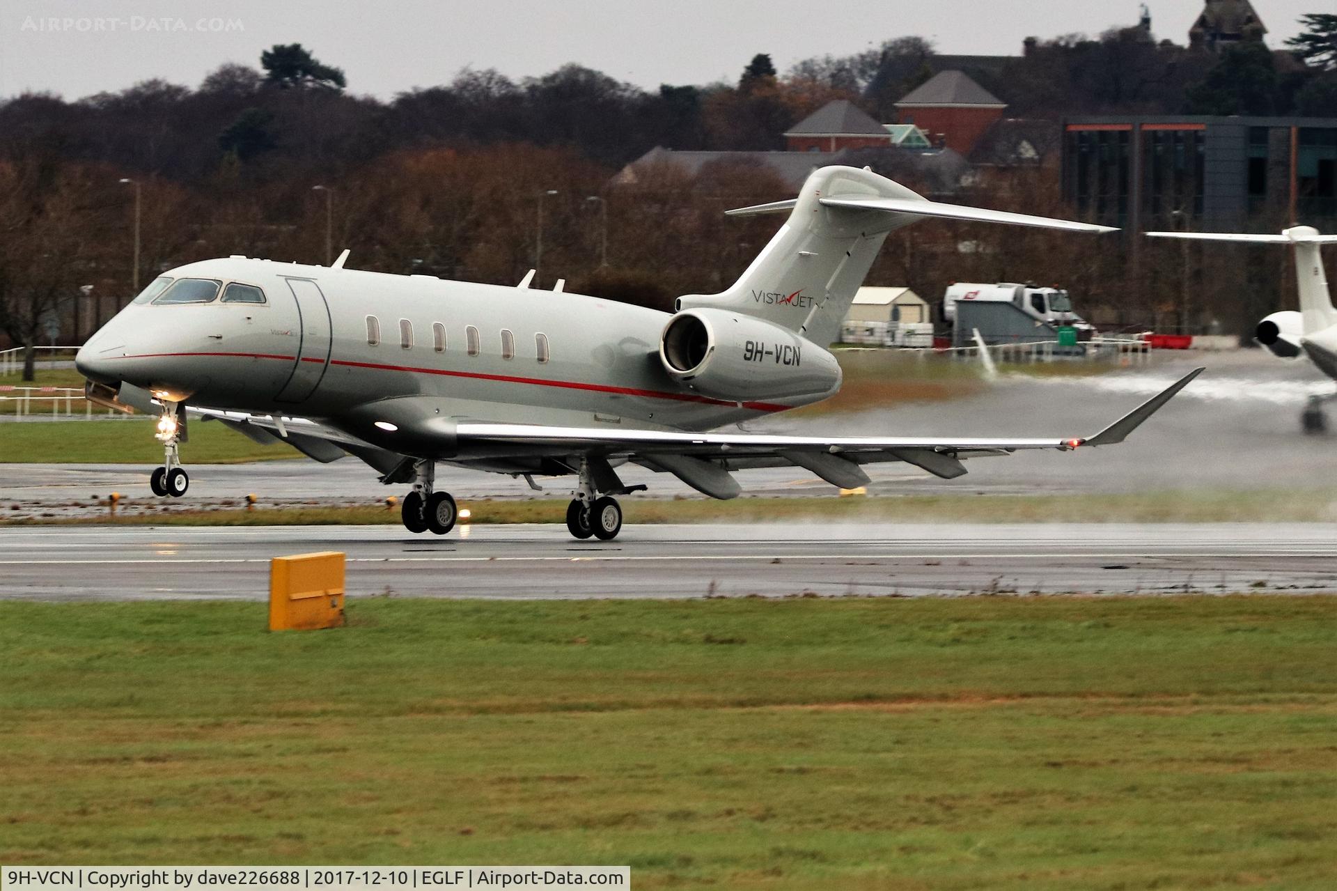 9H-VCN, 2016 Bombardier Challenger 350 (BD-100-1A10) C/N 20628, 9H VCN of Vistajet taking off from Farnborough on 24