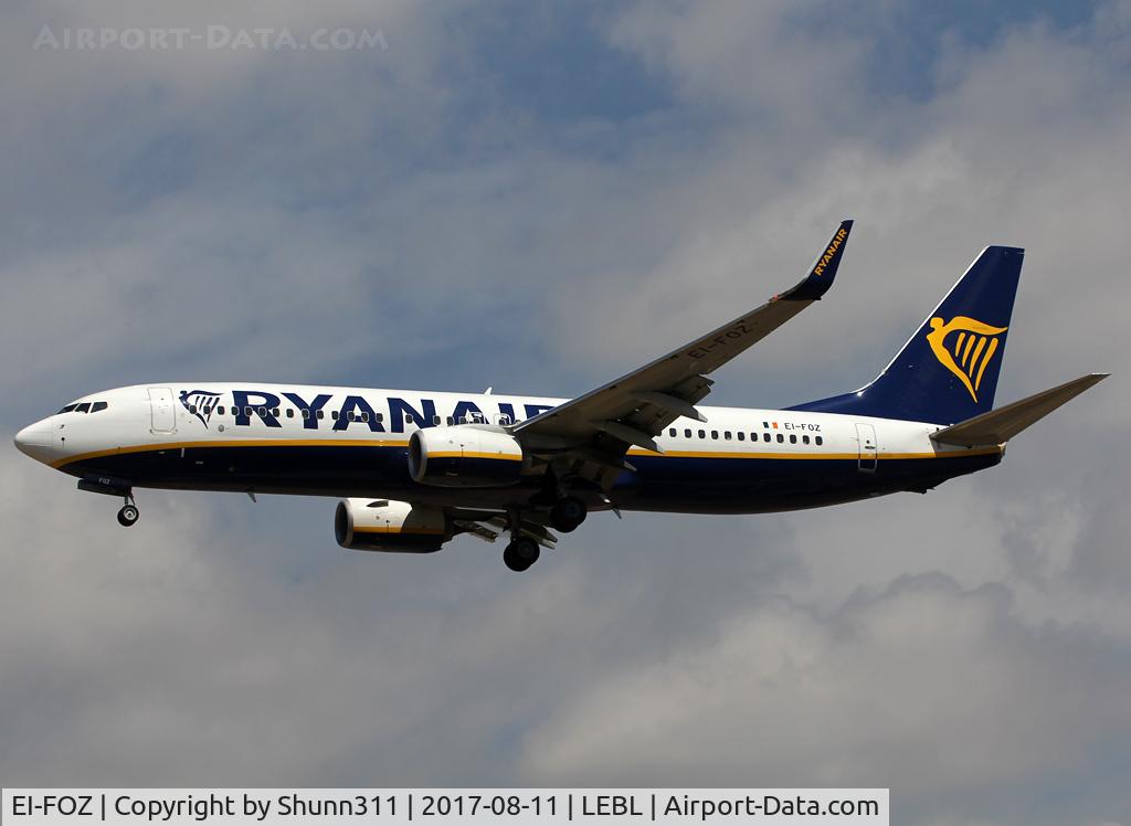 EI-FOZ, 2016 Boeing 737-8AS C/N 44731, Landing rwy 25R