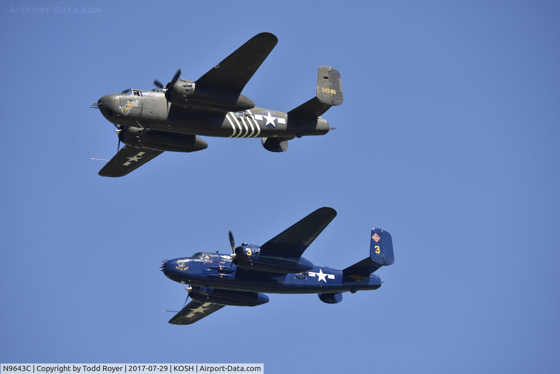 N9643C, 1944 North American B-25J Mitchell Mitchell C/N 108-47512, Airventure 2017
