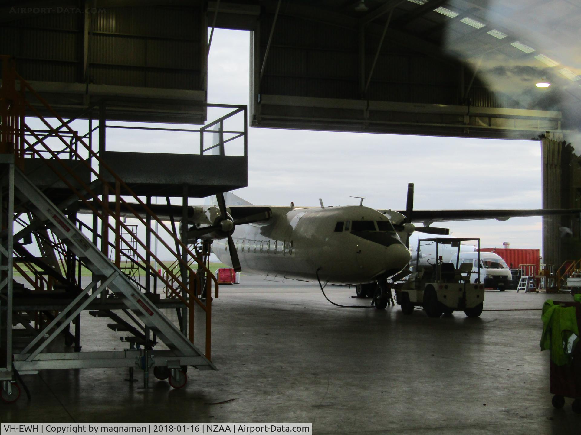 VH-EWH, 1982 Fokker F.28-4000 Fellowship C/N 11186, ex ZK-PAX (still has x above cockpit. About to be exported to Oz for museum.