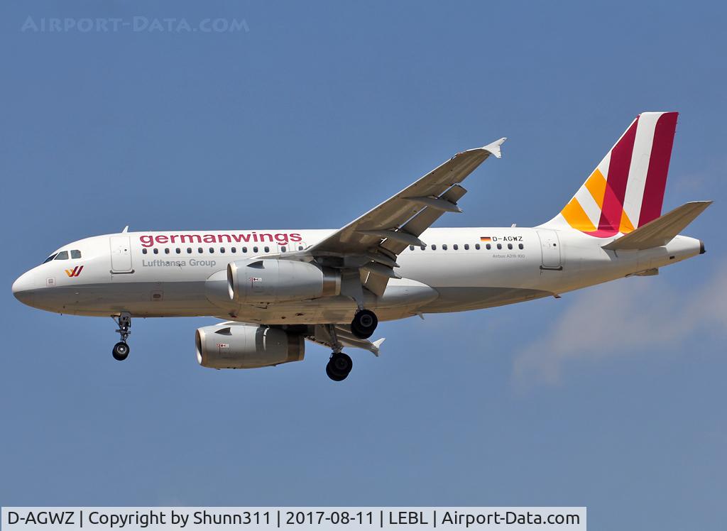 D-AGWZ, 2013 Airbus A319-132 C/N 5978, Landing rwy 25R