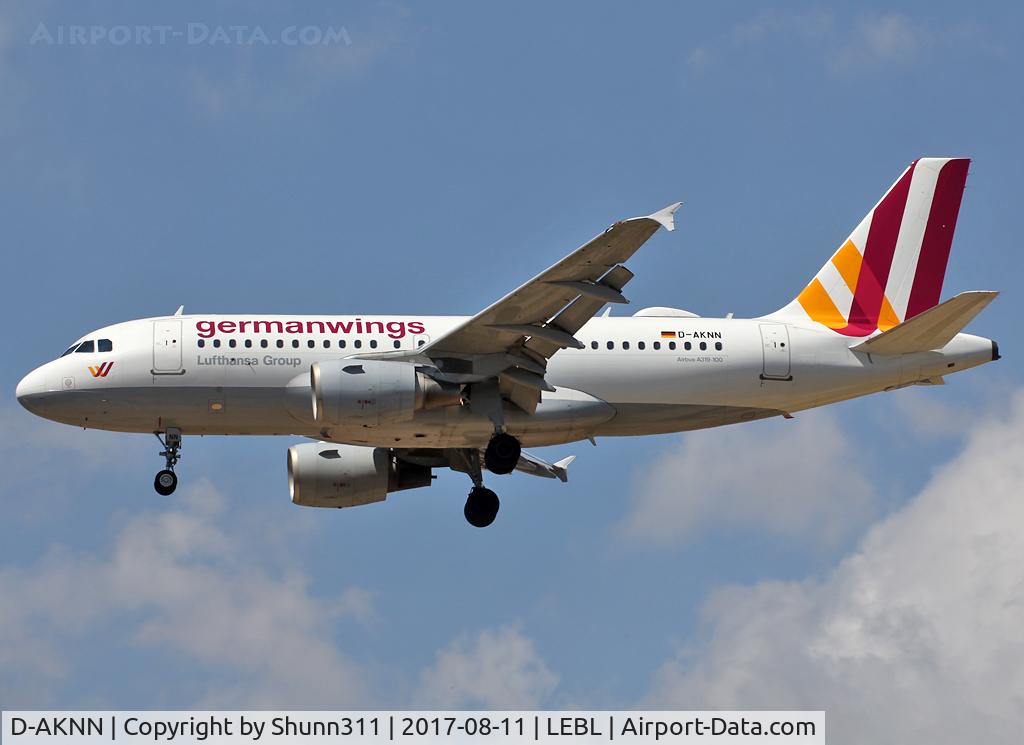 D-AKNN, 1999 Airbus A319-112 C/N 1136, Landing rwy 25R