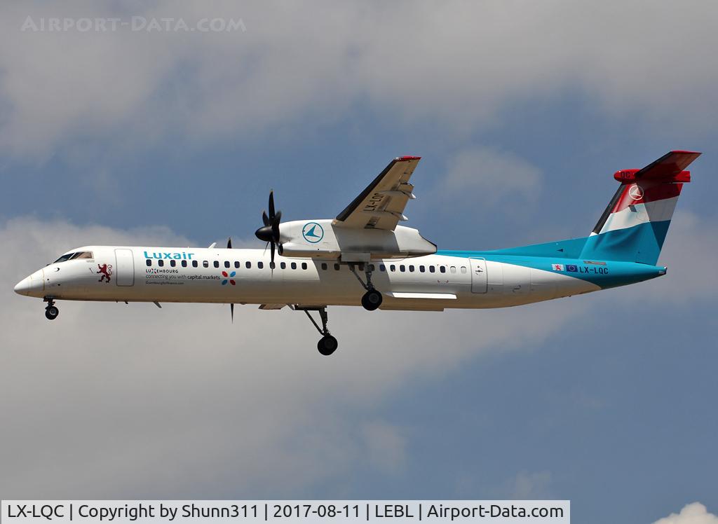 LX-LQC, 2015 De Havilland Canada DHC-8-400Q Dash 8 C/N 4513, Landing rwy 25R