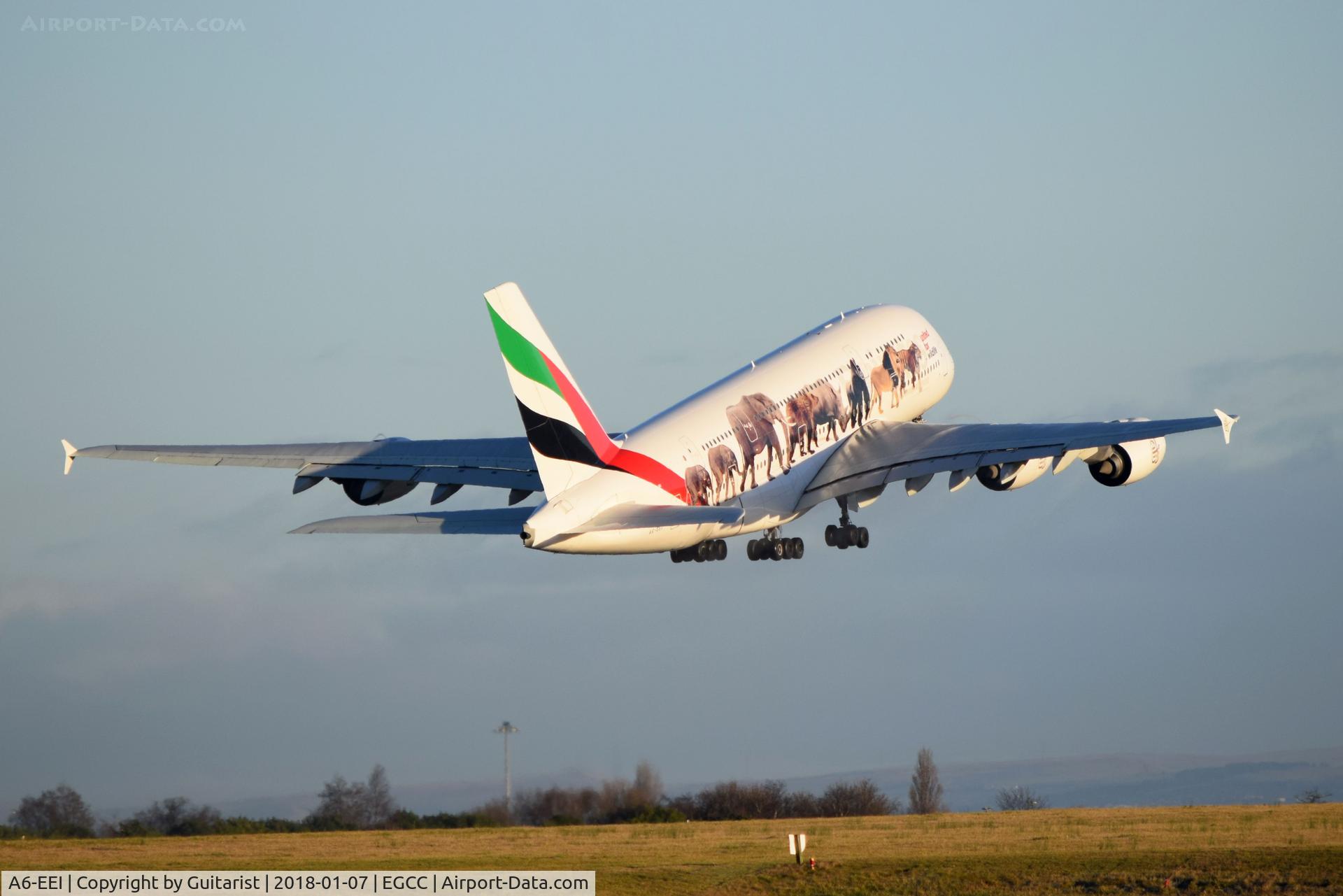 A6-EEI, 2012 Airbus A380-861 C/N 123, At Manchester