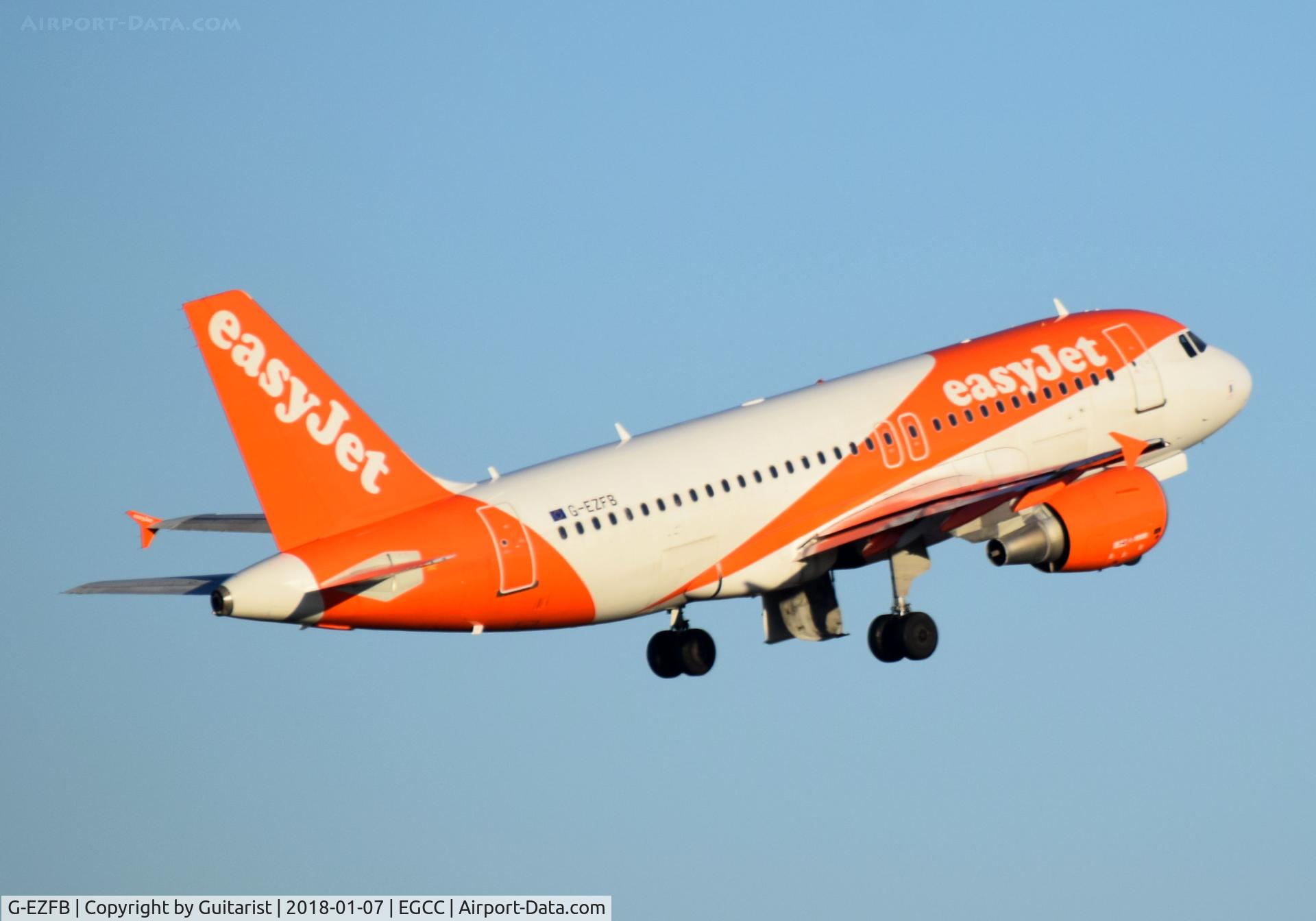 G-EZFB, 2009 Airbus A319-111 C/N 3799, At Manchester