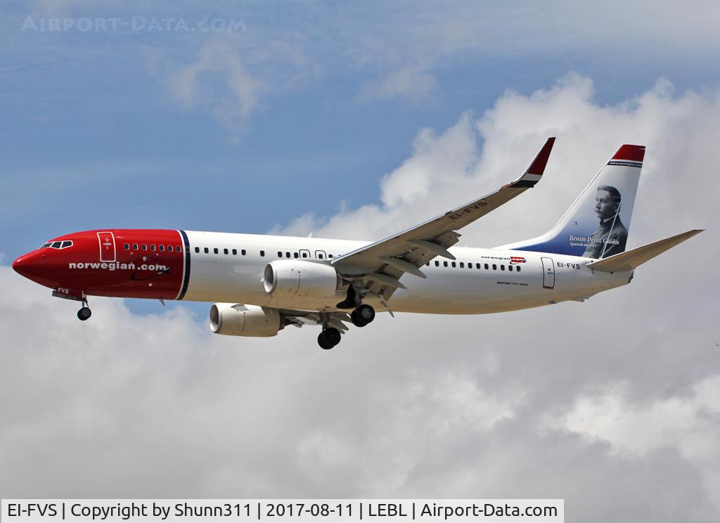EI-FVS, 2017 Boeing 737-800 C/N 42087, Landing rwy 25R