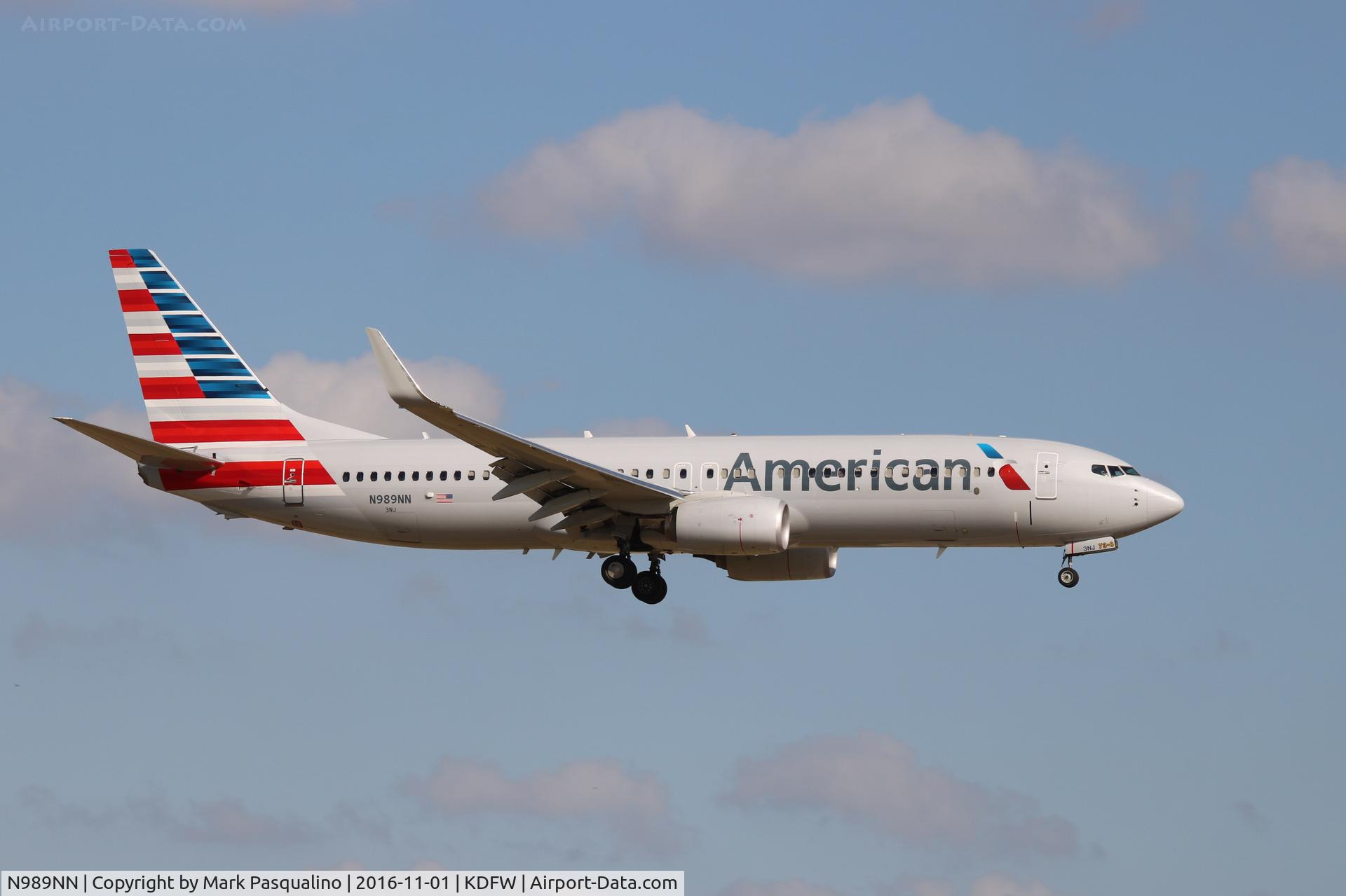 N989NN, 2016 Boeing 737-823 C/N 33338, Boeing 737-800