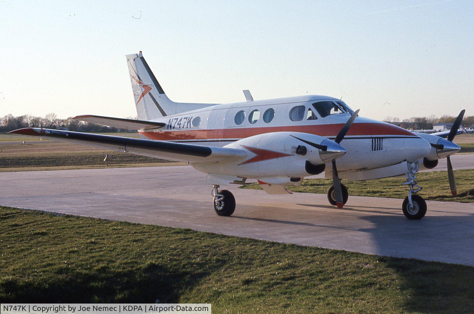N747K, Beech 65-90 C/N LJ51, DuPage airport 1975