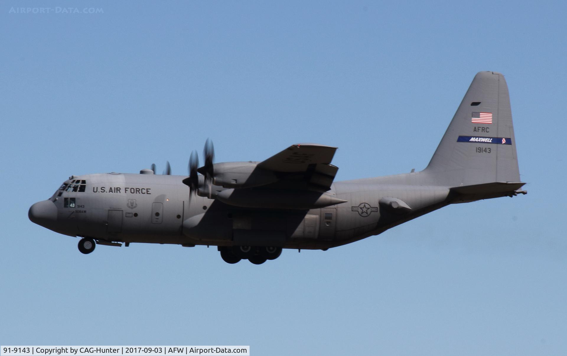 91-9143, 1991 Lockheed C-130H Hercules C/N 382-5296, Maxwell C-130H
