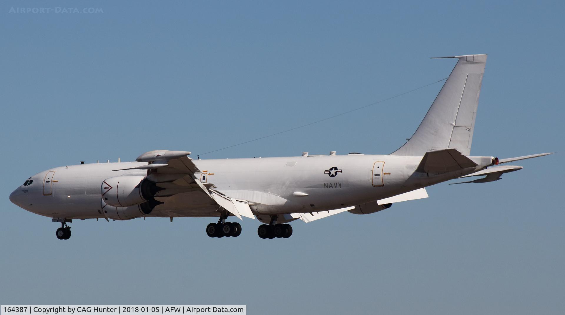 164387, 1990 Boeing E-6B Mercury C/N 24500, (SHADOW) on final at AFW, Texas