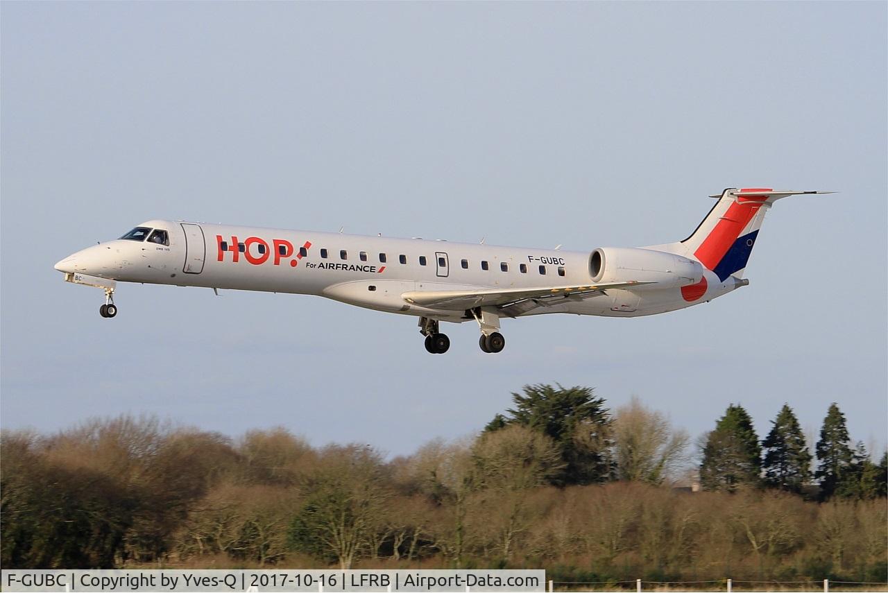 F-GUBC, 2002 Embraer ERJ-145LR (EMB-145LR) C/N 145556, Embraer ERJ-145LR, On final rwy 25L, Brest-Bretagne airport (LFRB-BES)