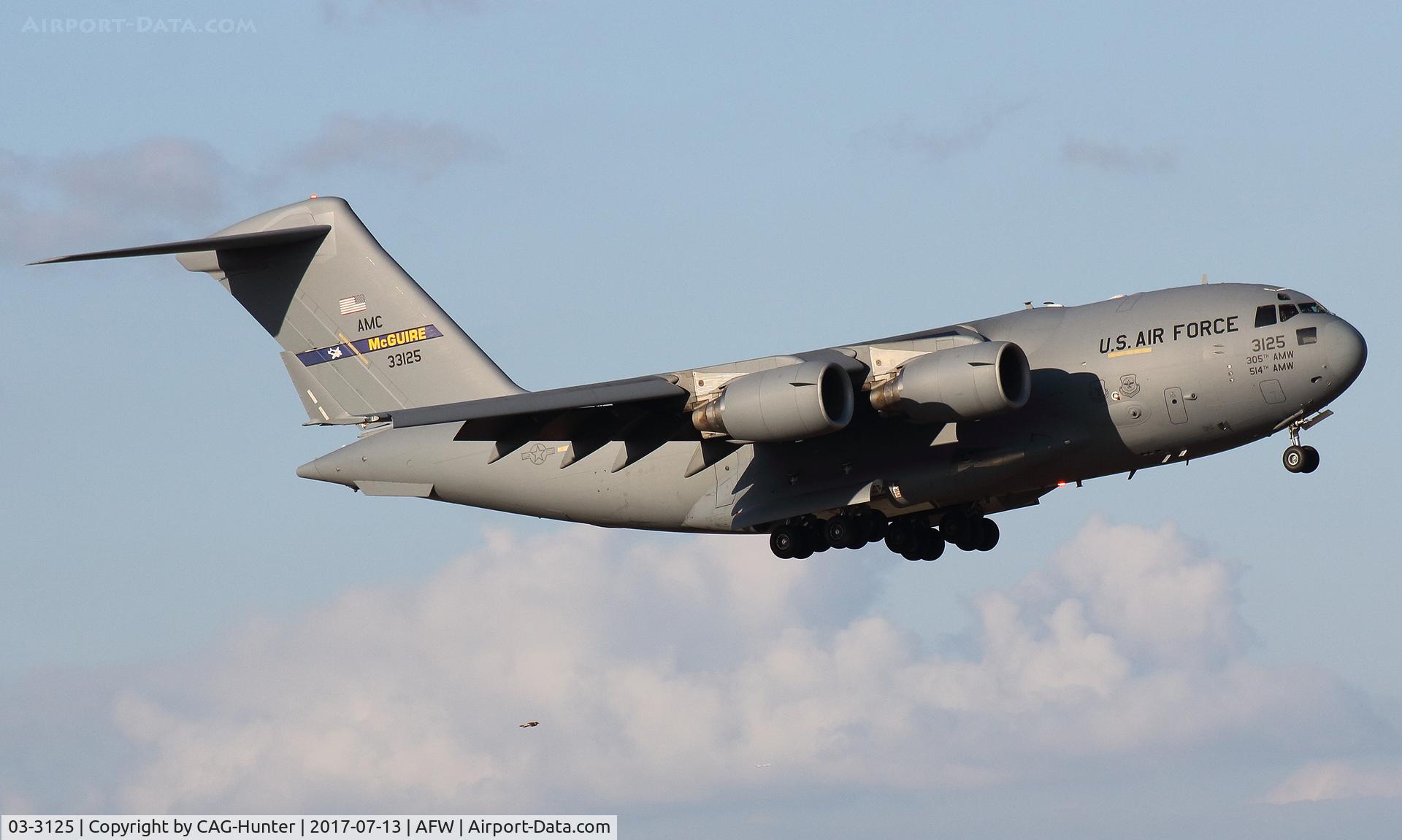 03-3125, 2003 Boeing C-17A Globemaster III C/N P-125, McGuire C-17 landing at Alliance Fort Worth