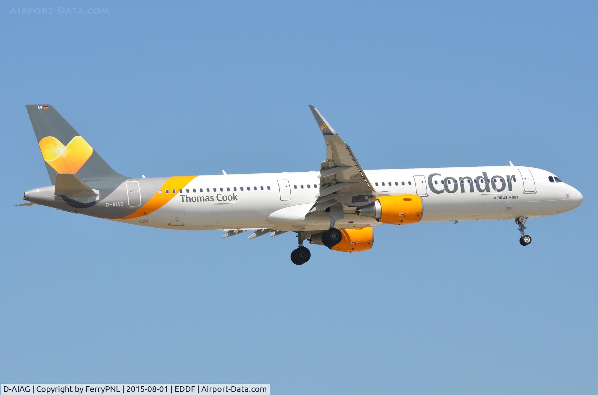 D-AIAG, 2015 Airbus A321-211 C/N 6590, Condor A321 on short finals to FRA