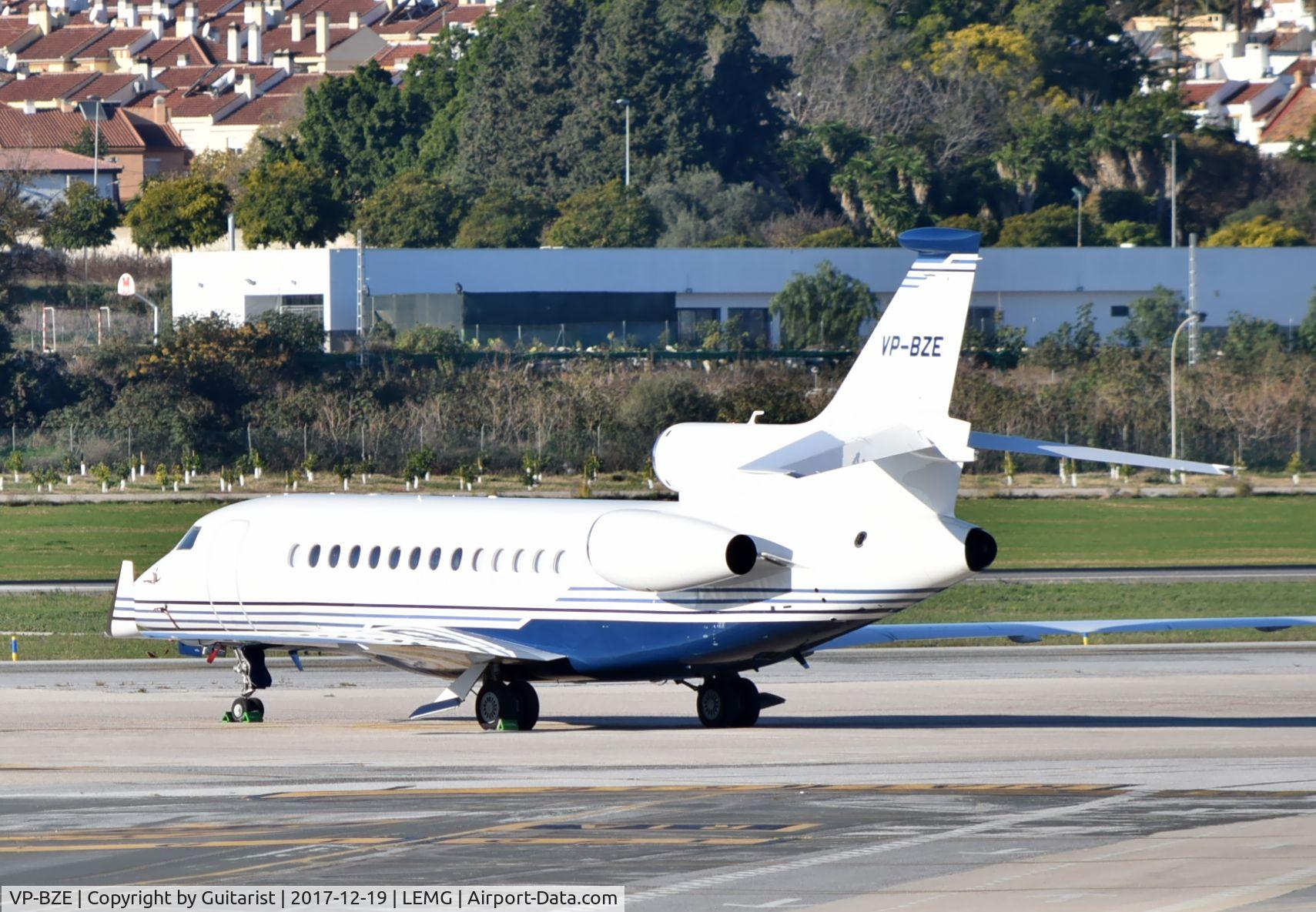 VP-BZE, 2007 Dassault Falcon 7X C/N 14, At Malaga