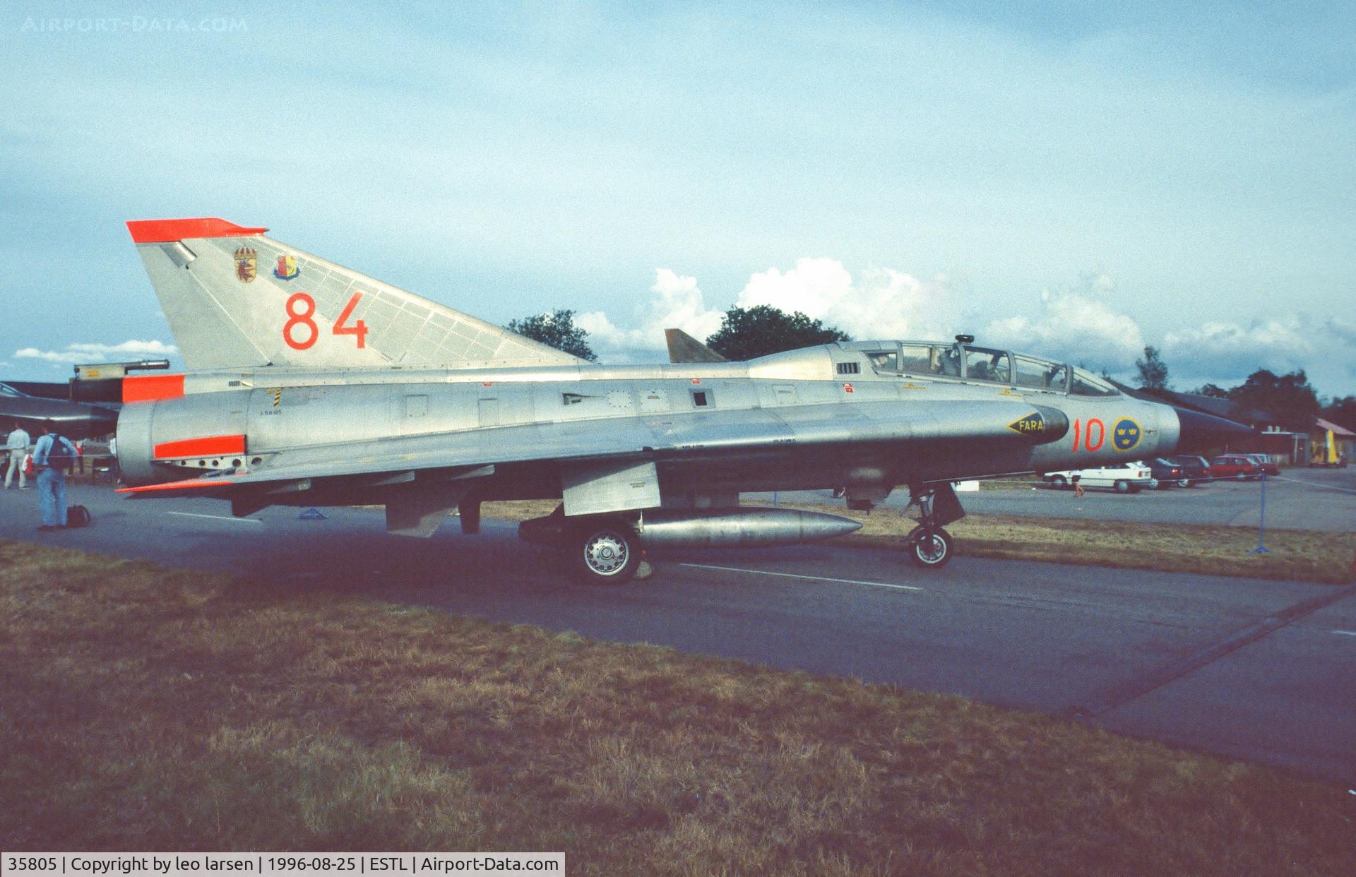 35805, 1962 Saab Sk-35C Draken C/N 35805, Ljungbyhed F.5 Air Base 25.8.1996