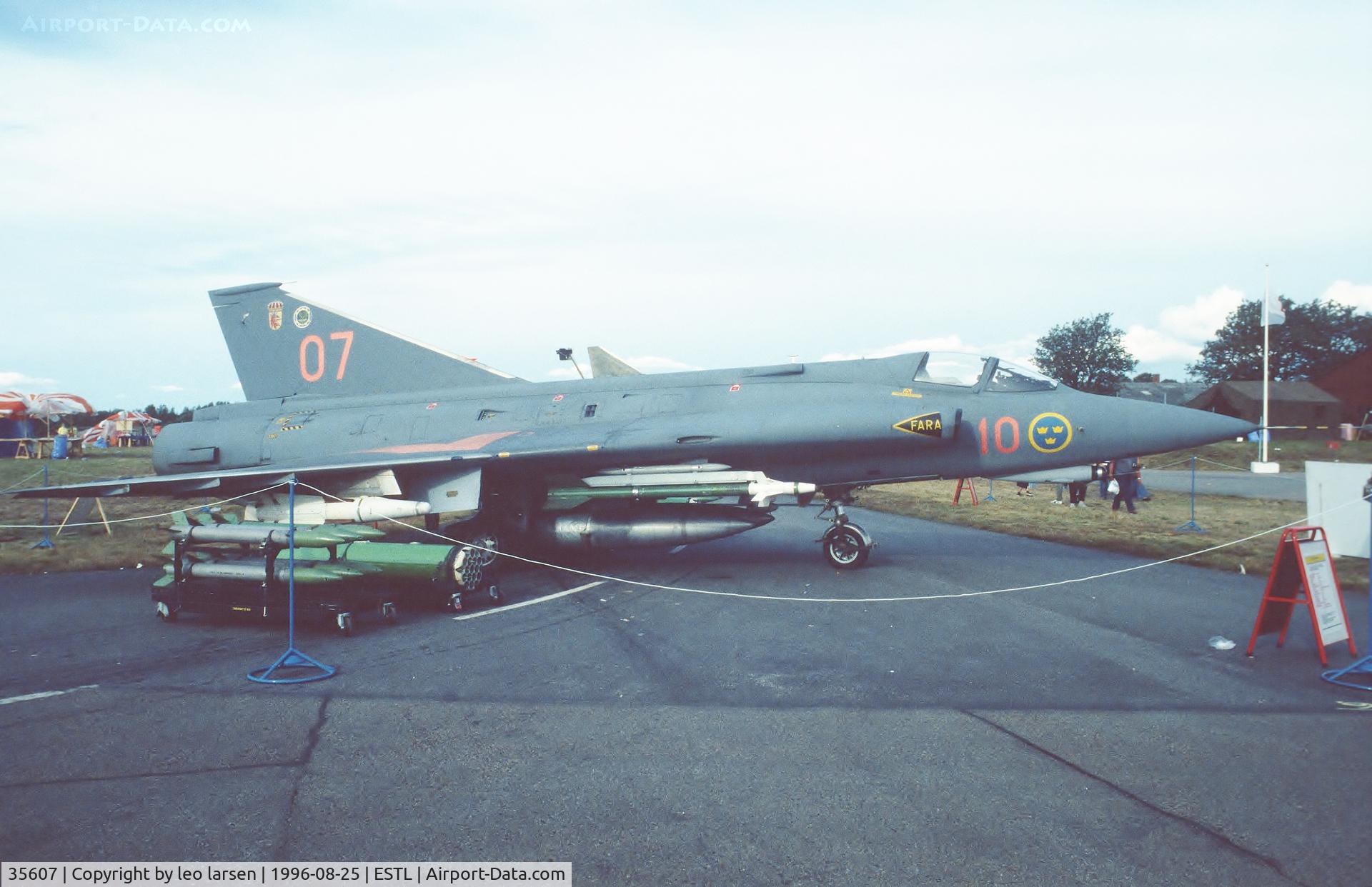 35607, Saab J-35F Draken C/N 35-607, Ljungbyhed F.5 Air Base 25.8.1996