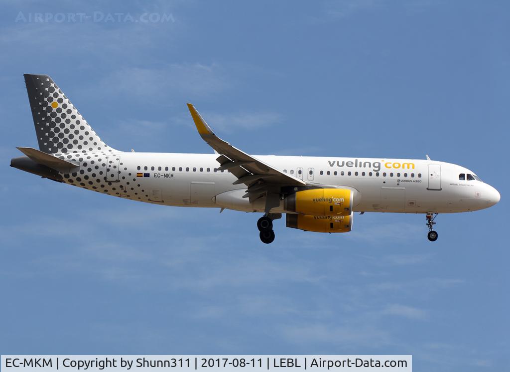 EC-MKM, 2016 Airbus A320-232 C/N 7017, Landing rwy 25R