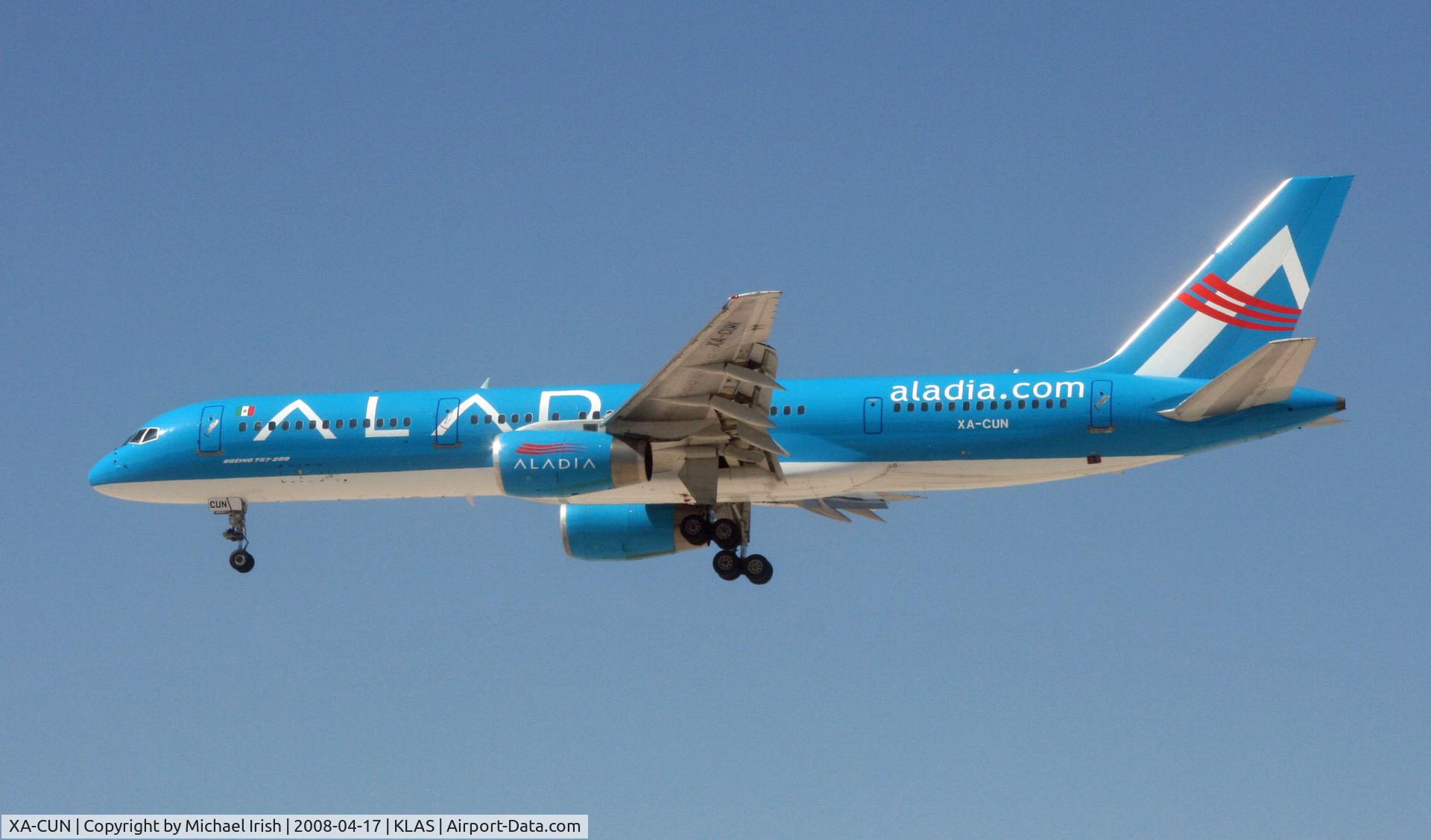 XA-CUN, 1986 Boeing 757-225 C/N 22612, Aladia 757 shot at Vegas.