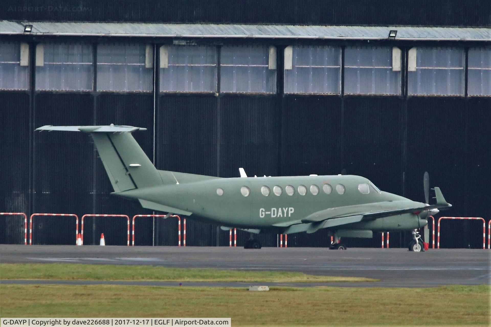 G-DAYP, 2009 Hawker Beechcraft B300C King Air C/N FM-29, G DAYP of Gama Aviation on the outer apron at Farnborough