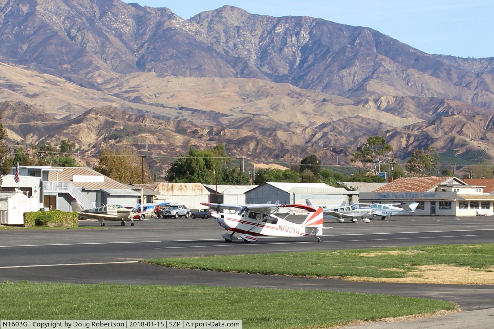 N1603G, 1968 Champion 7ECA Citabria C/N 609, 1968 Champion 7ECA CITABRIA, Lycoming O-320 150 Hp, landing roll Rwy 22. wind shift from Rwy 04 takeoff