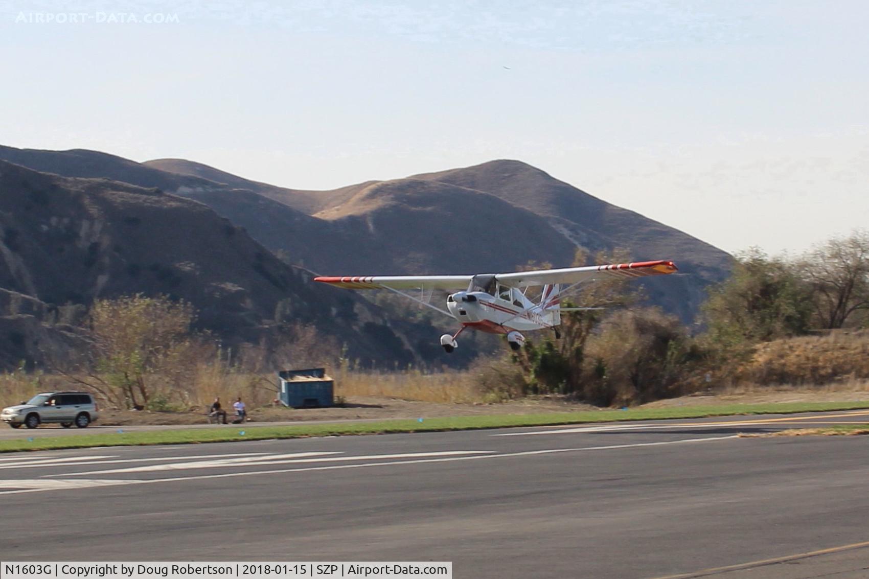 N1603G, 1968 Champion 7ECA Citabria C/N 609, 1968 Champion 7ECA CITABRIA, Lycoming O-320 150 Hp, on final Rwy 04