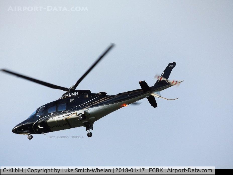 G-KLNH, 2016 AgustaWestland AW-109SP Grand New C/N 22364, Departing Sywell Areodrome today.
