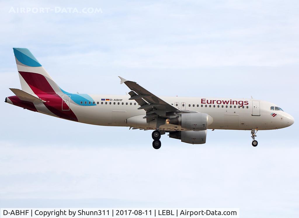 D-ABHF, 2006 Airbus A320-214 C/N 2749, Landing rwy 25R