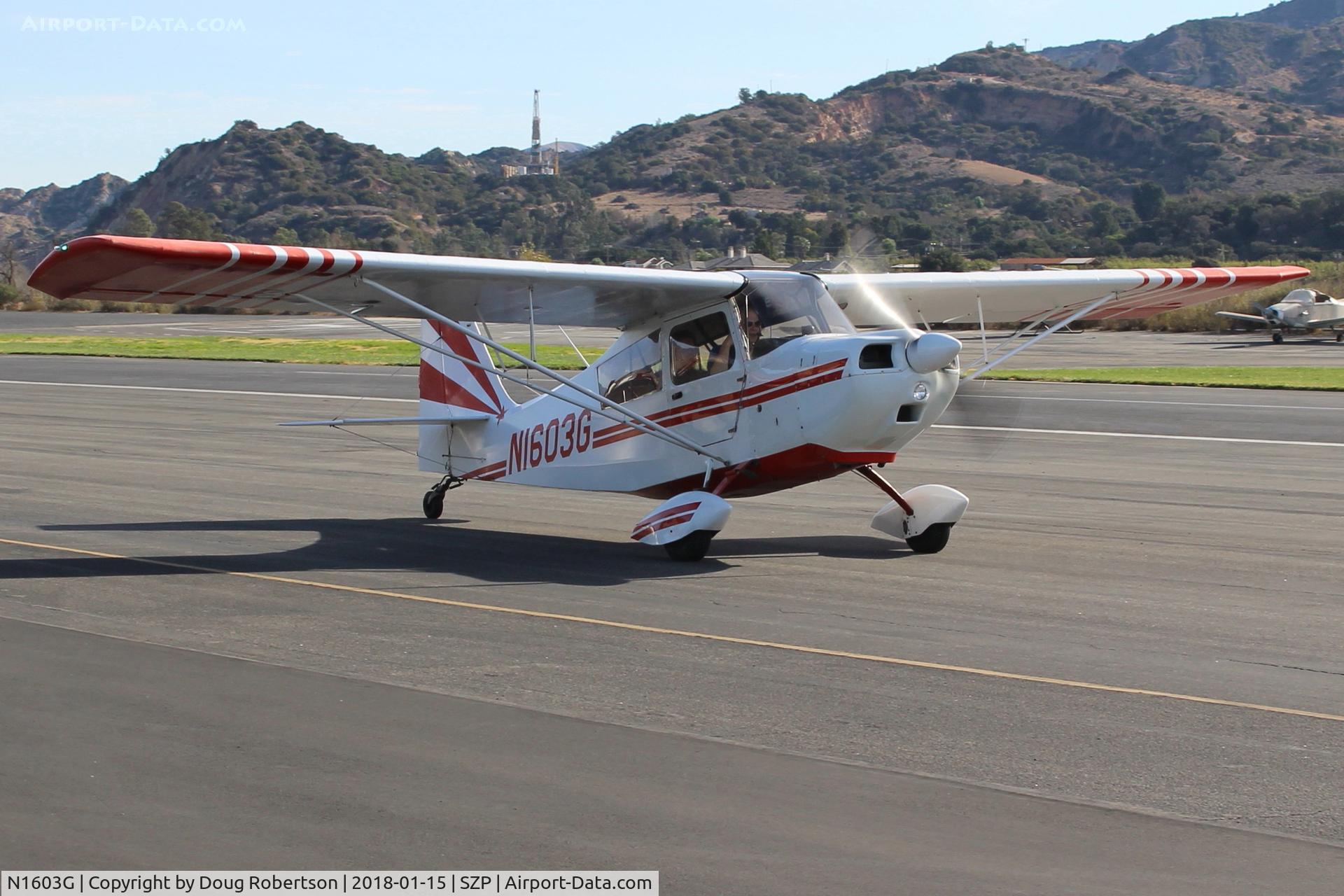 N1603G, 1968 Champion 7ECA Citabria C/N 609, 1968 Champion 7ECA CITABRIA, Lycoming O-320 150 Hp, taxi back