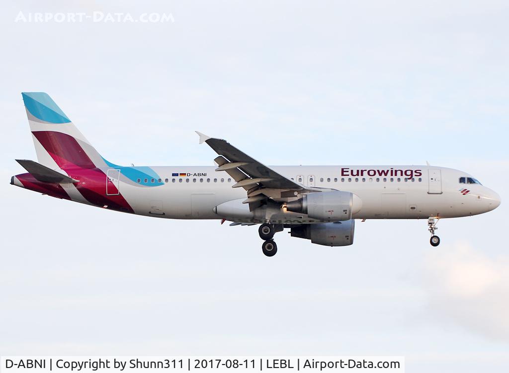 D-ABNI, 2002 Airbus A320-214 C/N 1717, Landing rwy 25R