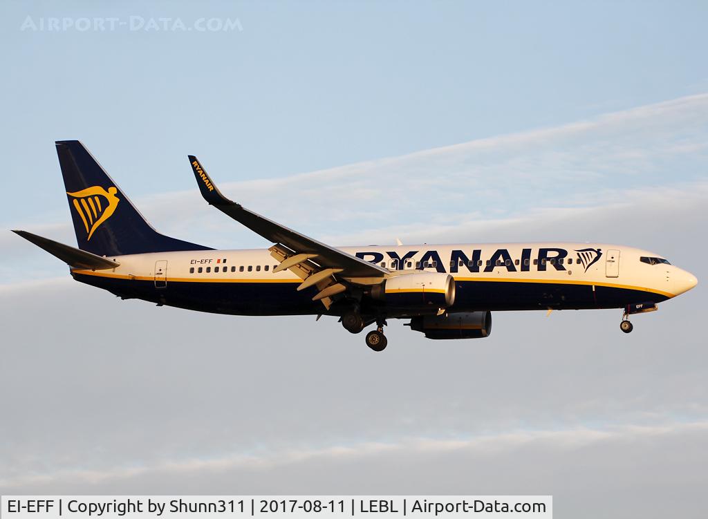 EI-EFF, 2009 Boeing 737-8AS C/N 35016, Landing rwy 25R