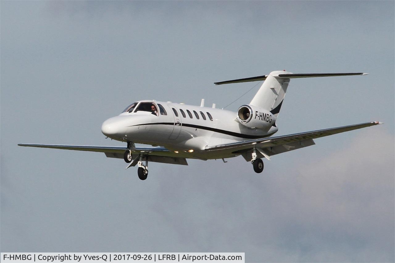 F-HMBG, 2003 Cessna 525A CitationJet CJ2 C/N 525A-0142, Cessna 525A CitationJet CJ2, Short approach rwy 25L, Brest-Bretagne airport (LFRB-BES)
