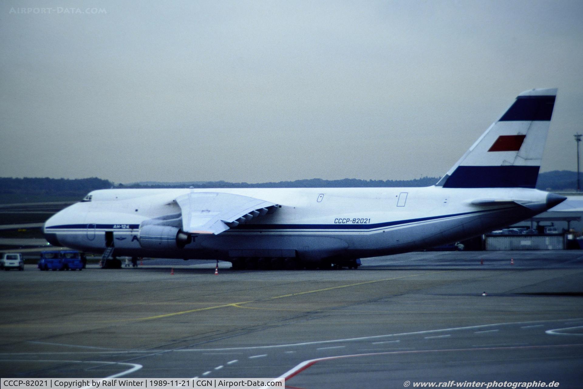 CCCP-82021, Antonov An-124-100 C/N es - CCCP82021 - 21.11.1989 -, Antonov An-124 - SU AFL Aeroflot Soviet Airlines - CCCP-82021 - 21.11.1989 - CGN