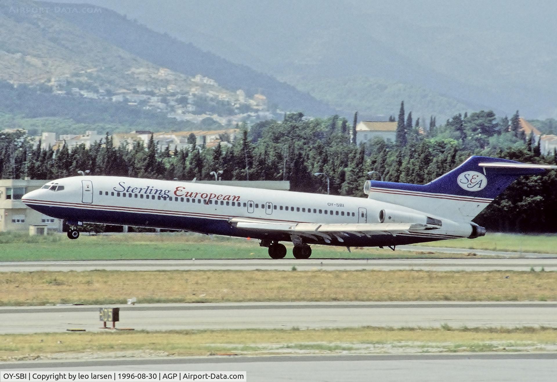 OY-SBI, 1983 Boeing 727-270 C/N 23052, T/O Malaga 30.8.1996