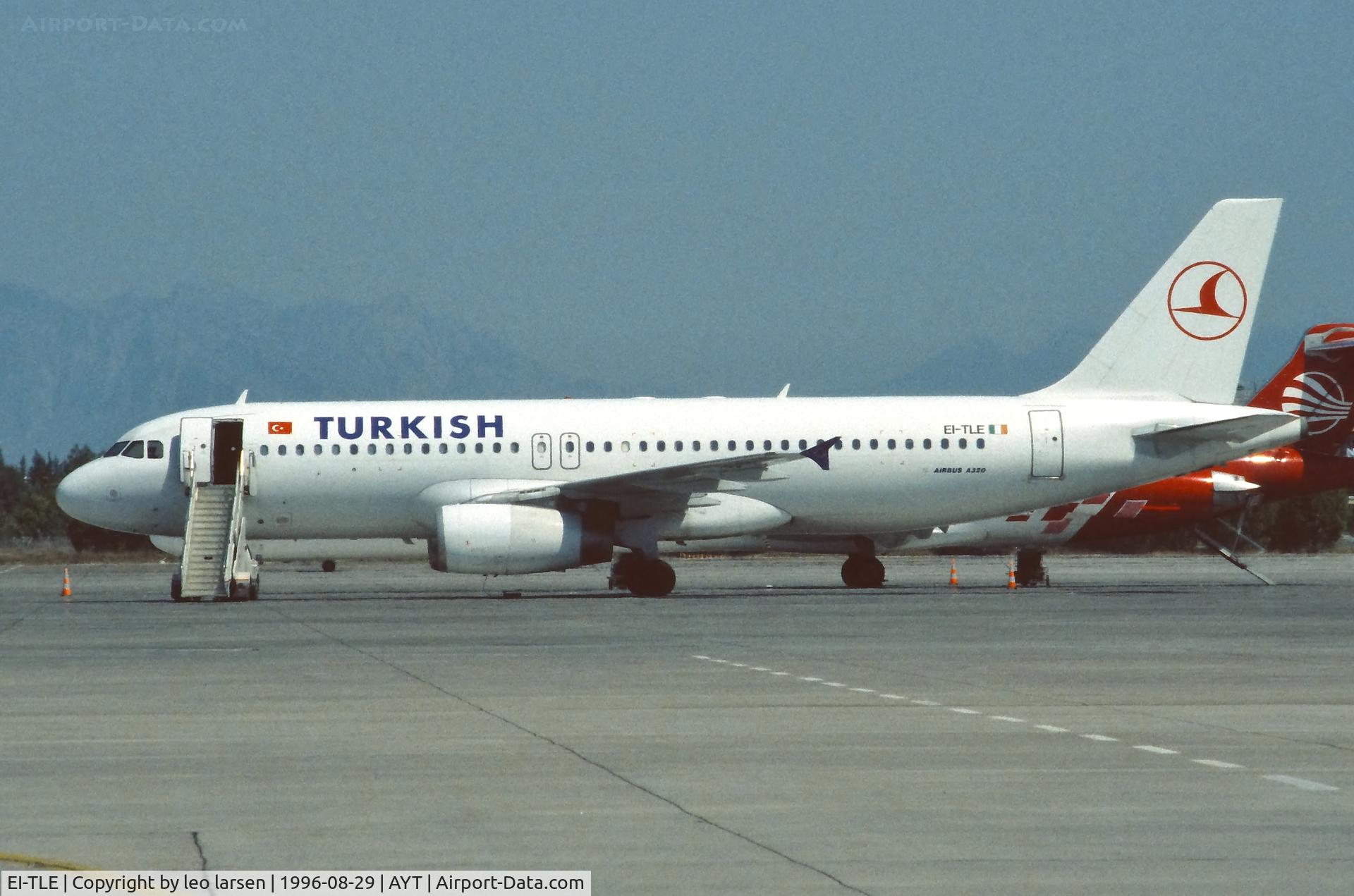 EI-TLE, 1993 Airbus A320-231 C/N 429, Antalya 29.8.1996 duing lease to THY.