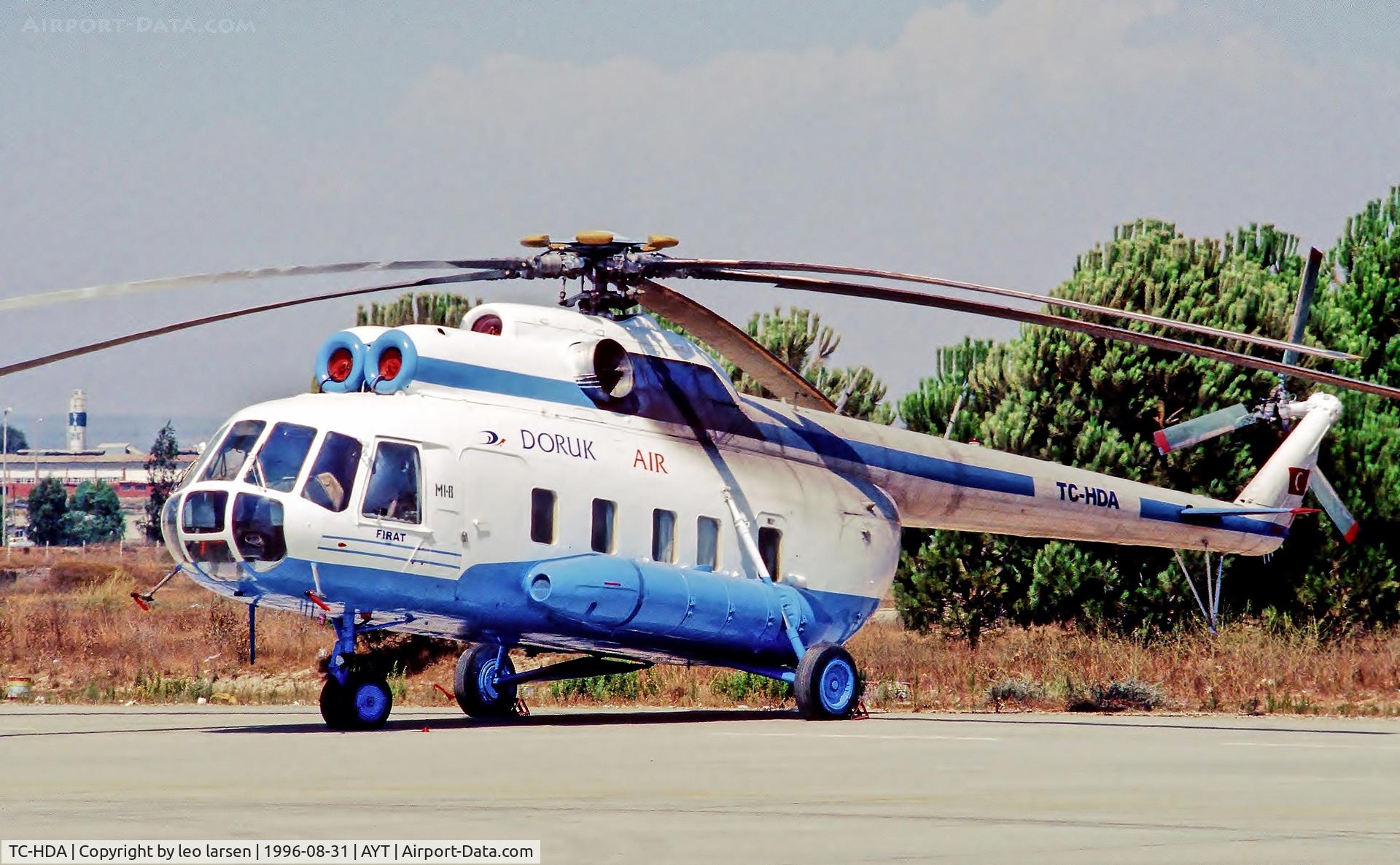 TC-HDA, 1985 Mil Mi-8PS C/N 8562, Antalya 31.8.1996