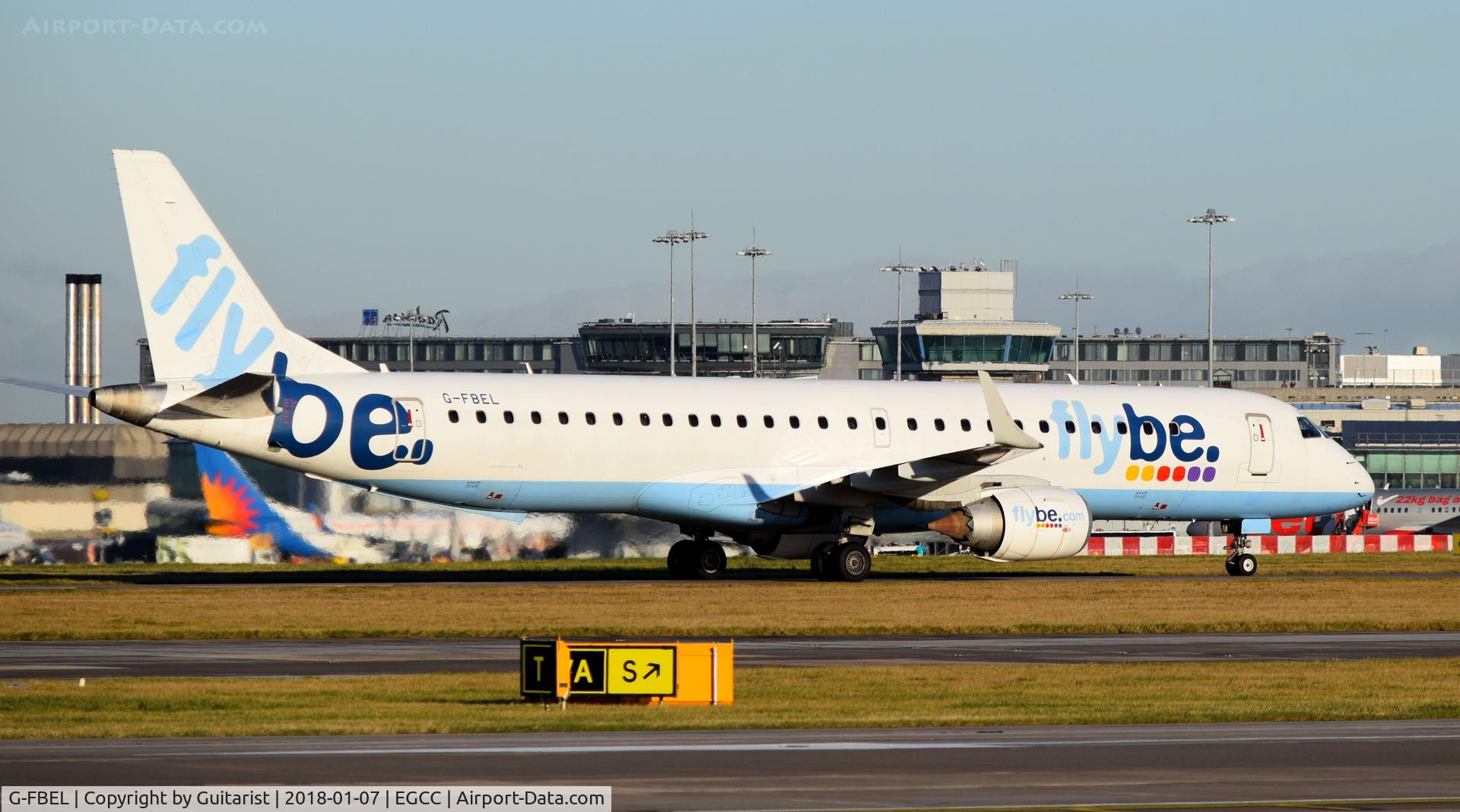 G-FBEL, 2008 Embraer 195LR (ERJ-190-200LR) C/N 19000184, At Manchester