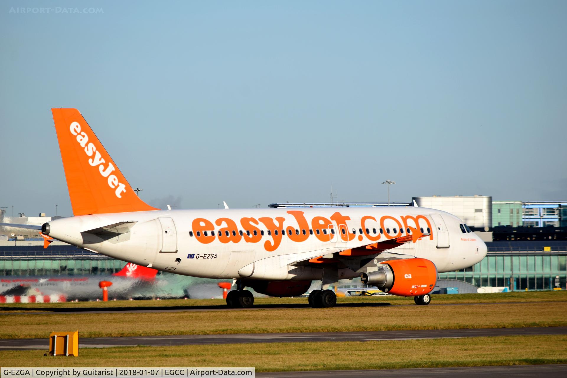 G-EZGA, 2010 Airbus A319-111 C/N 4427, At Manchester