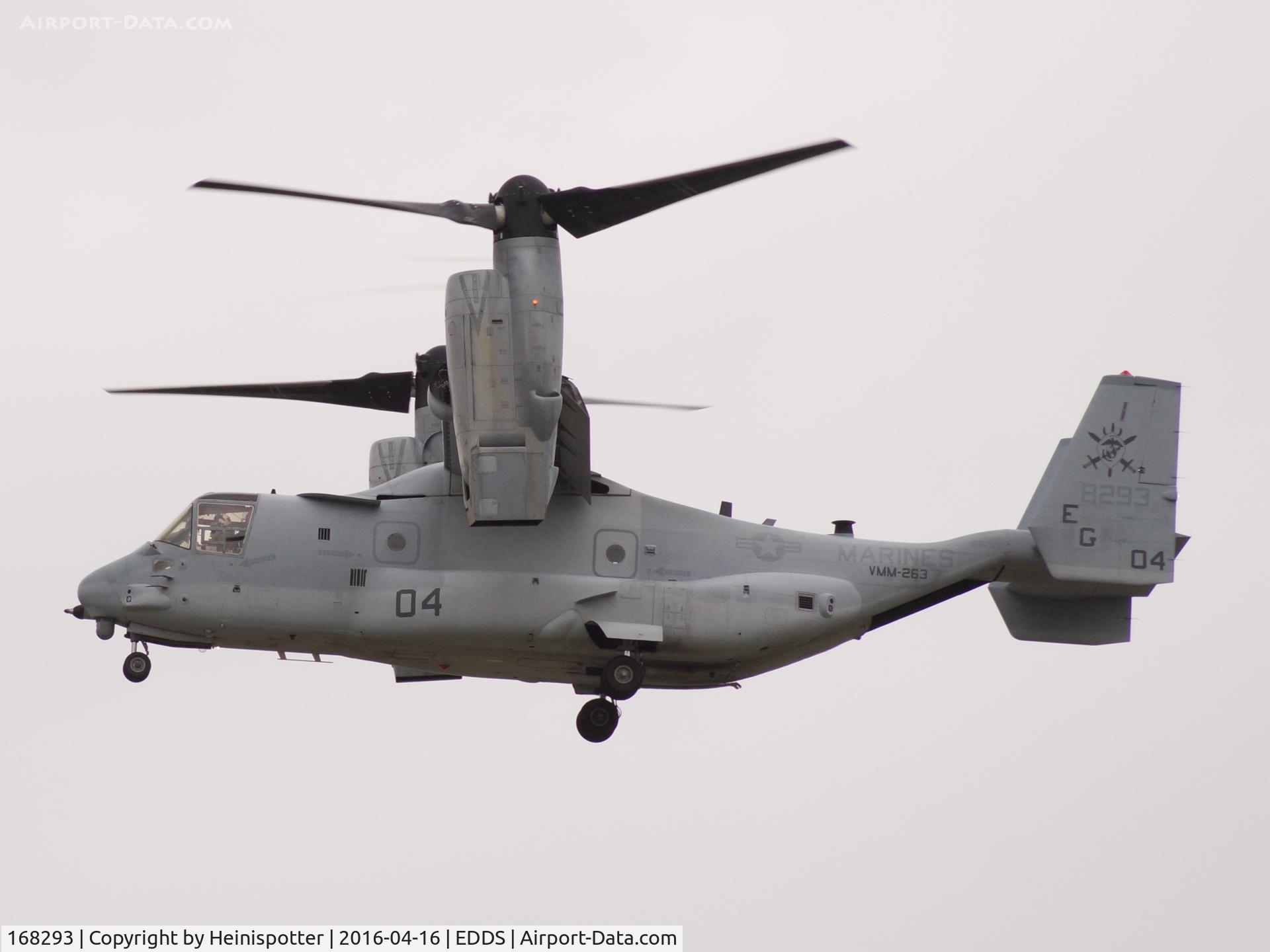168293, Bell-Boeing MV-22B Osprey C/N D0210, 168293 at Stuttgart Airport.
