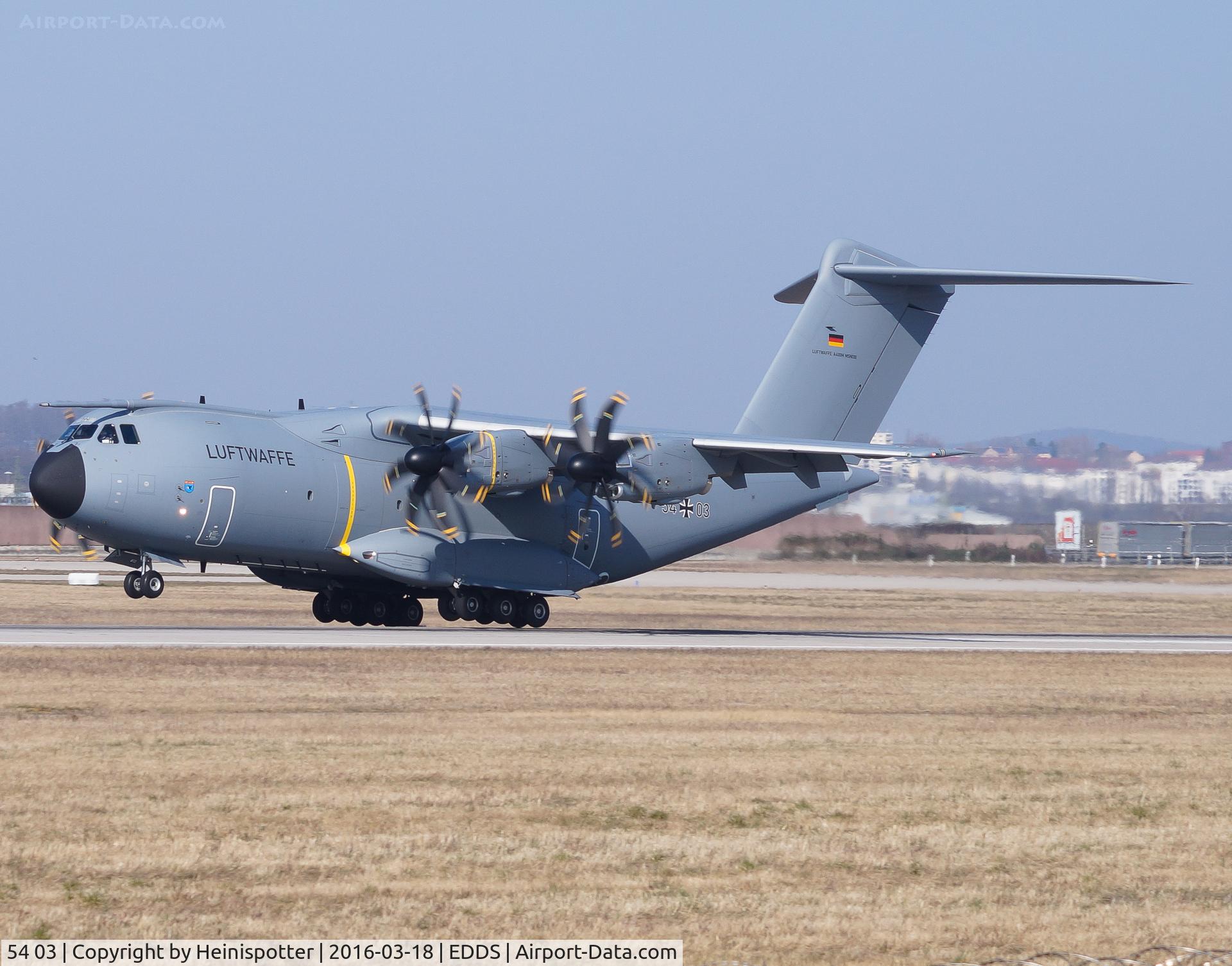 54 03, 2015 Airbus A400M Atlas C/N 030, 53+03 at Stuttgart Airport.