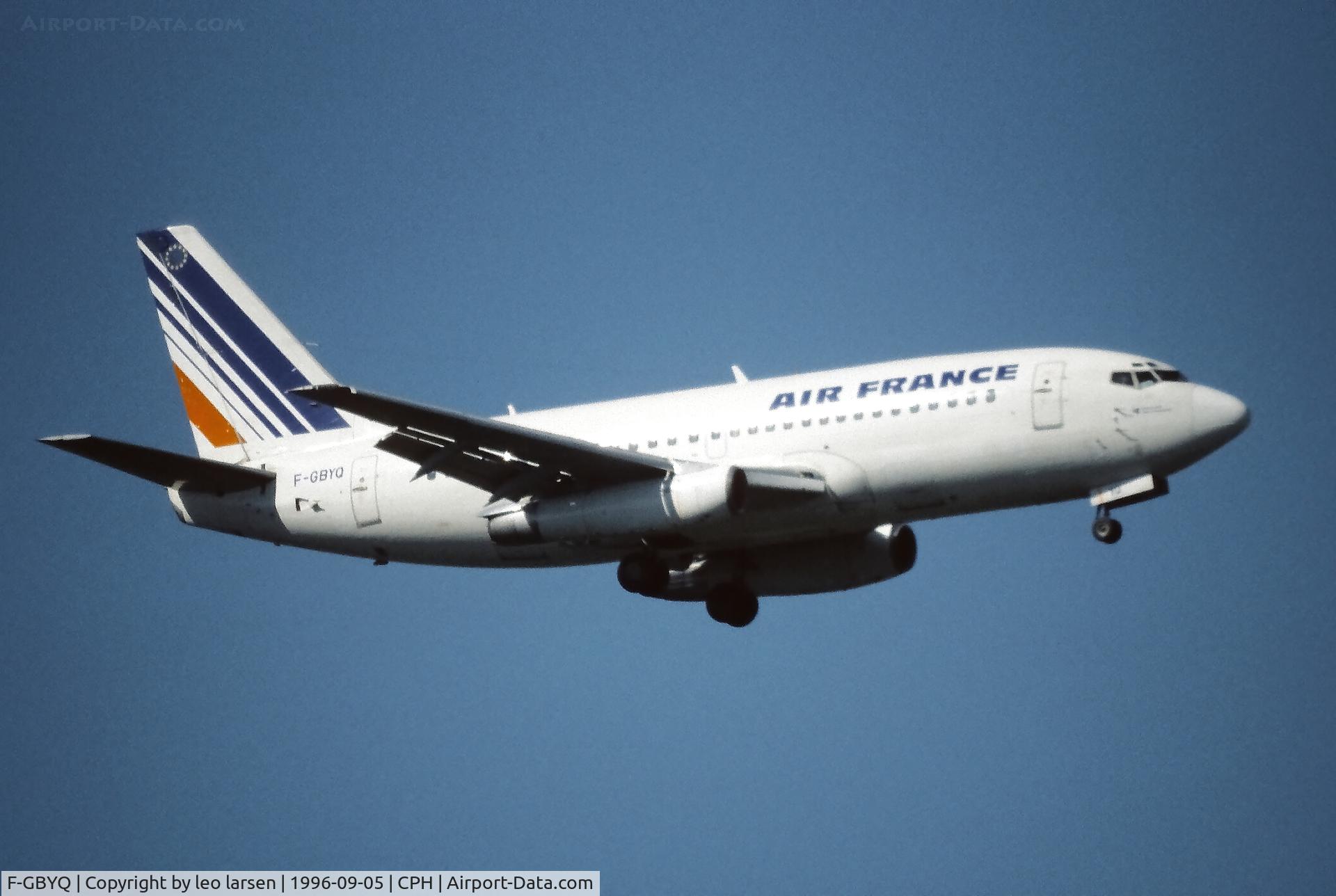 F-GBYQ, 1987 Boeing 737-228 C/N 23793, Copenhagen 5.9.1996