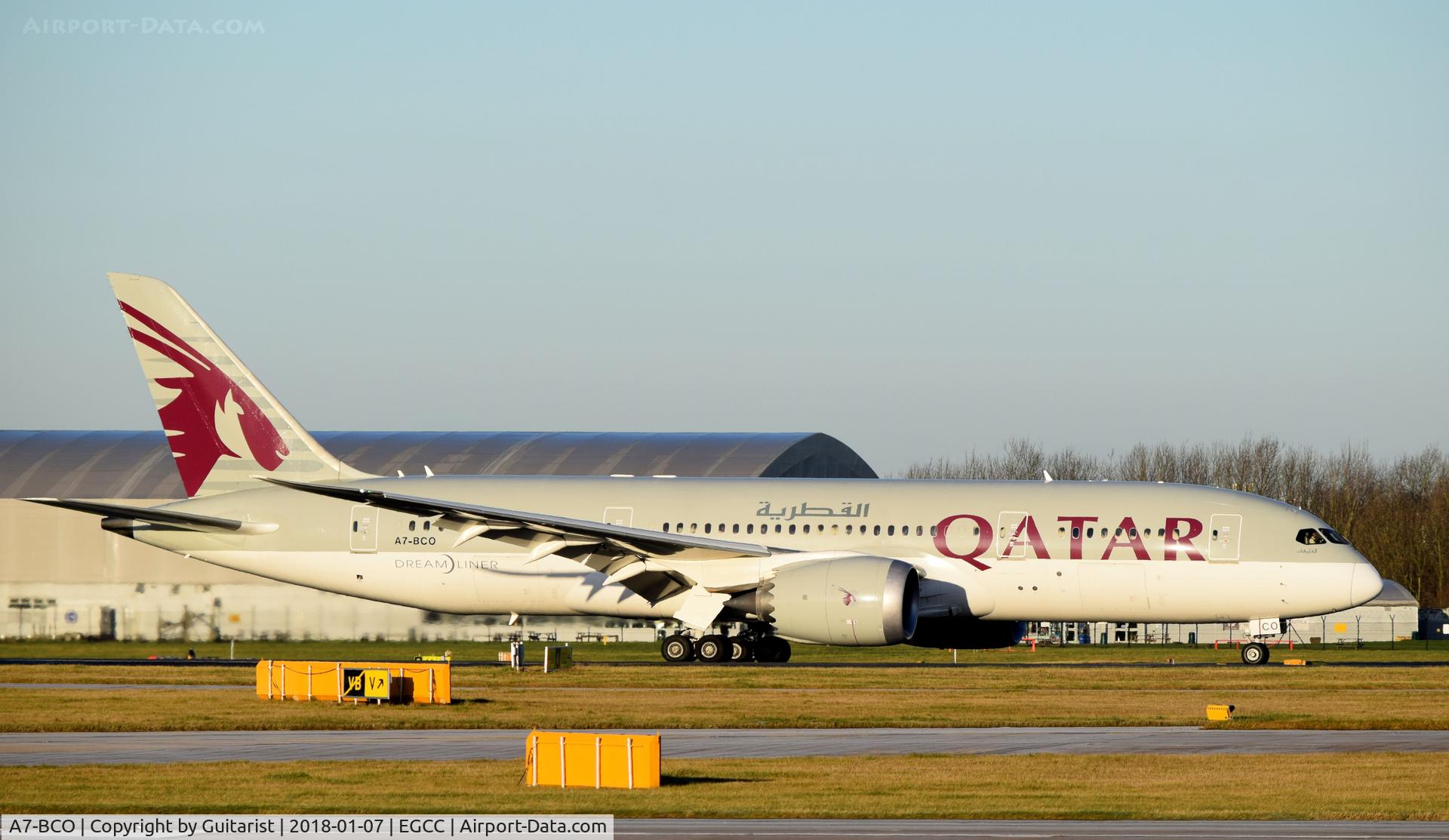 A7-BCO, 2014 Boeing 787-8 Dreamliner Dreamliner C/N 38333, At Manchester