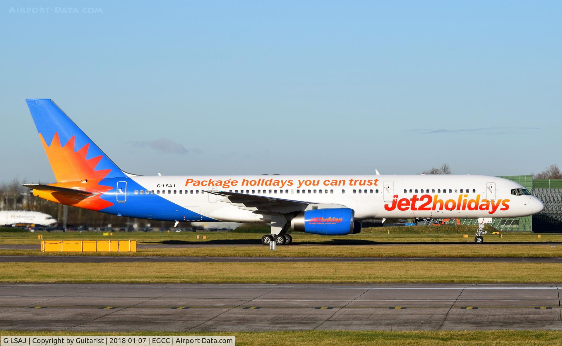 G-LSAJ, 1990 Boeing 757-236 C/N 24793, At Manchester