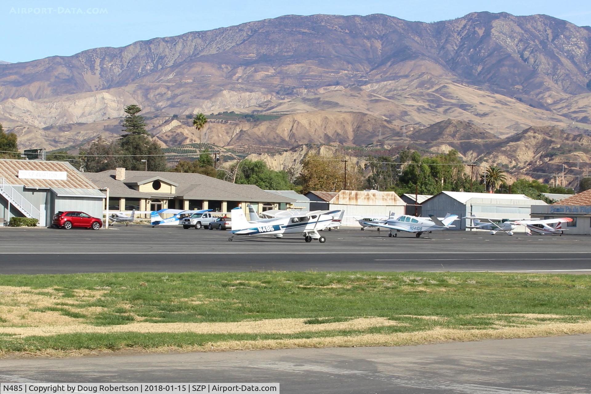 N485, 1959 Cessna 180B C/N 50595, 1959 Cessna 180B, Continental O-470 230 Hp, taxi to Rwy 22
