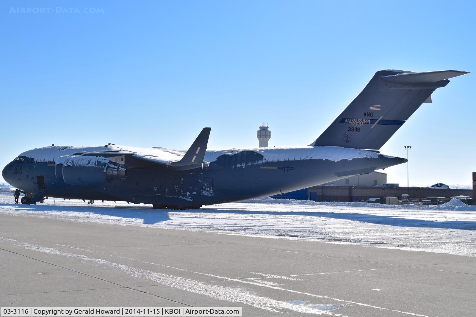 03-3116, 2004 Boeing C-17A Globemaster III C/N F-123, 172nd Airlift Wing, MS ANG. Thompson ANGB Field, Jackson, MS.
