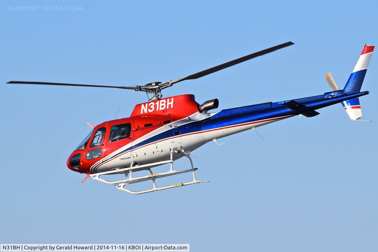 N31BH, 2001 Eurocopter AS-350B-3 Ecureuil Ecureuil C/N 3508, Departing BOI.