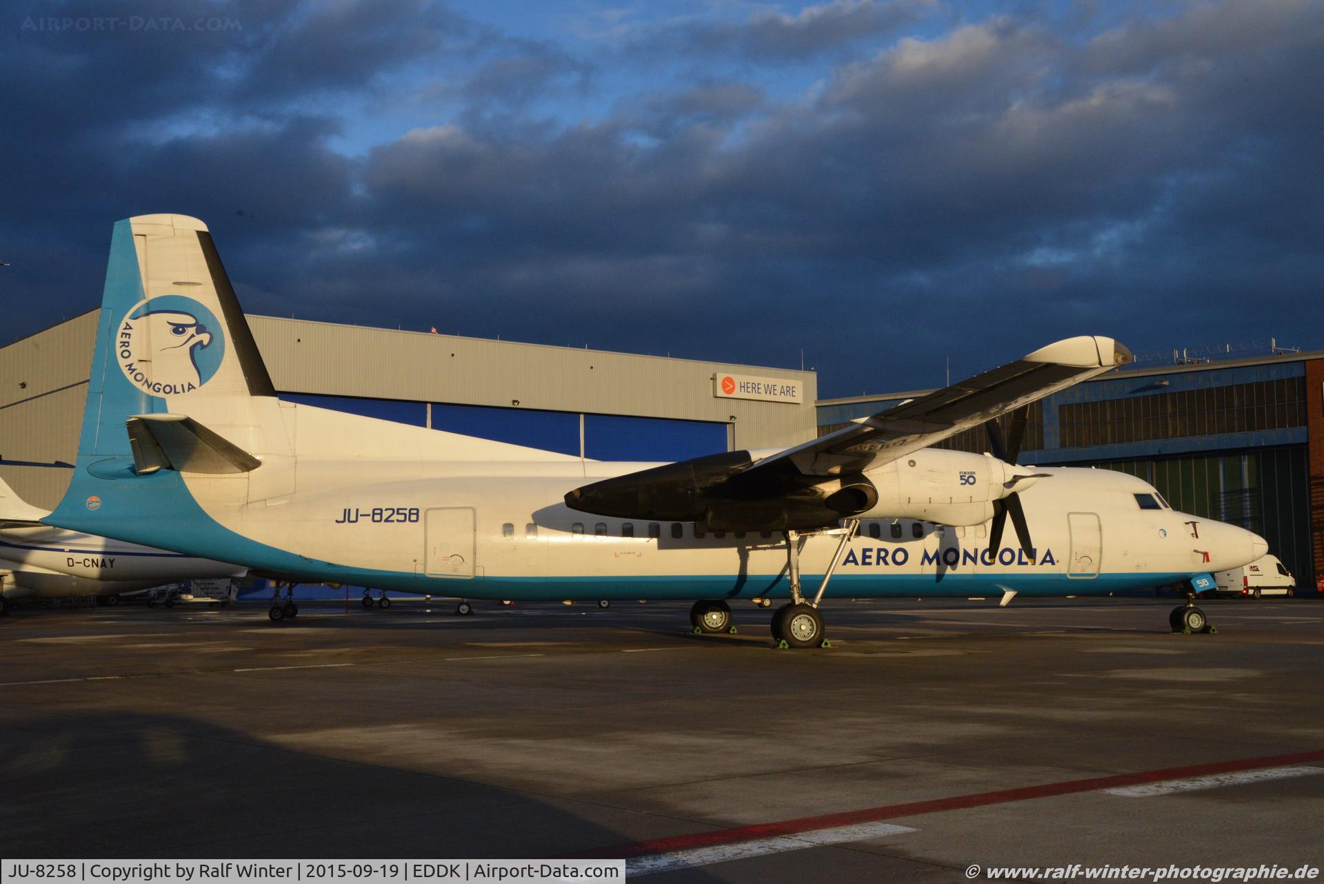 JU-8258, 1992 Fokker 50 C/N 20258, Fokker 50 F27 Mark 050 - M0 MNG Aero Mongolia - 20258 - JU-8258 - 19.09.2015 - CGN