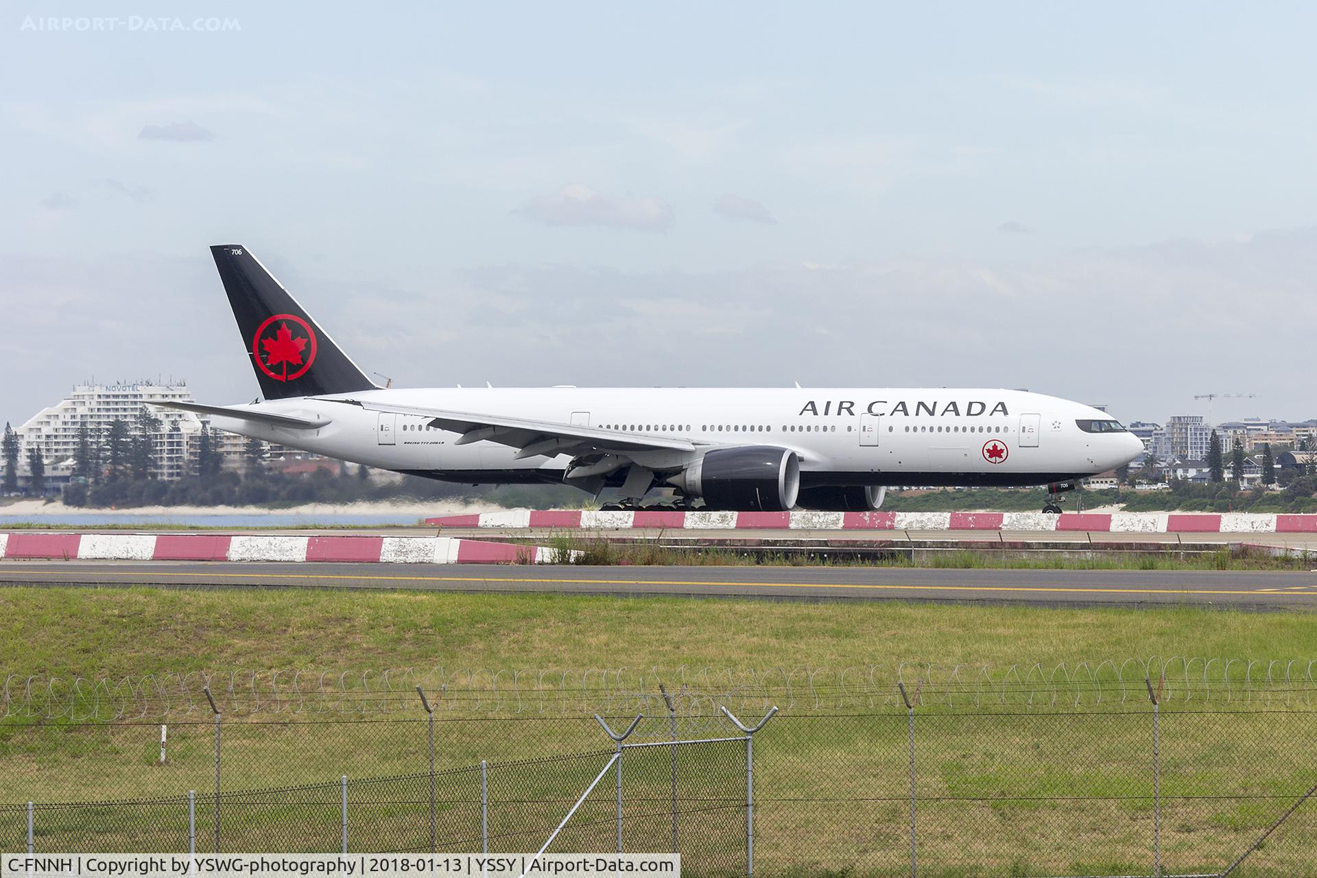 C-FNNH, 2008 Boeing 777-233/LR C/N 35247, Air Canada (C-FNNH) Boeing 777-233(LR) arriving at Sydney Airport
